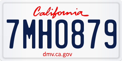 CA license plate 7MHO879