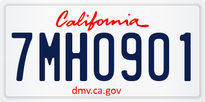 CA license plate 7MHO901