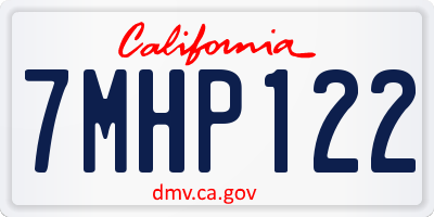 CA license plate 7MHP122