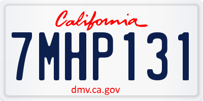 CA license plate 7MHP131