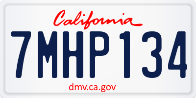 CA license plate 7MHP134