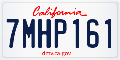 CA license plate 7MHP161