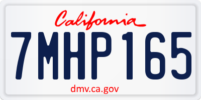 CA license plate 7MHP165