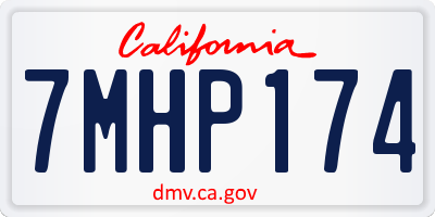 CA license plate 7MHP174