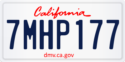 CA license plate 7MHP177