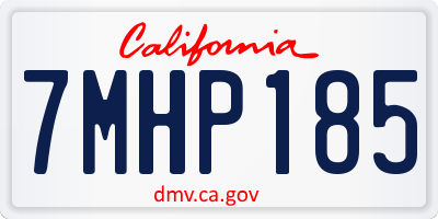 CA license plate 7MHP185
