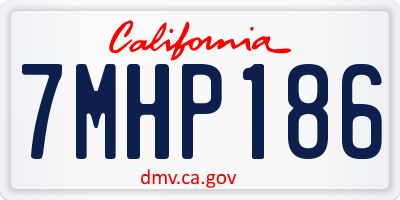 CA license plate 7MHP186