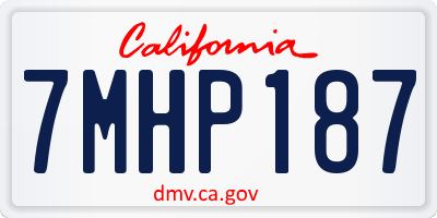 CA license plate 7MHP187