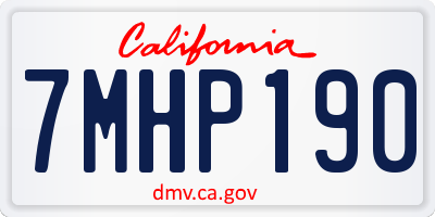 CA license plate 7MHP190