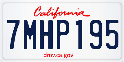 CA license plate 7MHP195