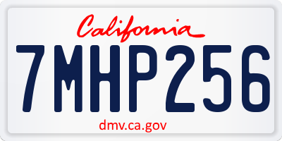 CA license plate 7MHP256