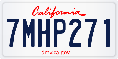 CA license plate 7MHP271