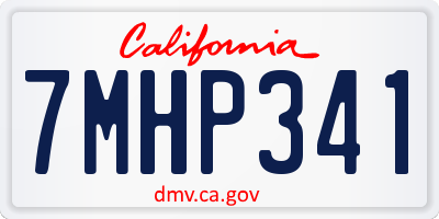 CA license plate 7MHP341