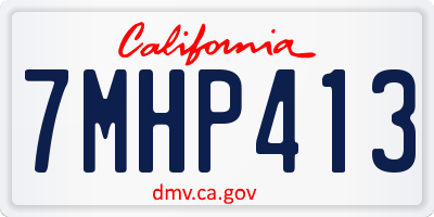 CA license plate 7MHP413