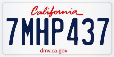 CA license plate 7MHP437