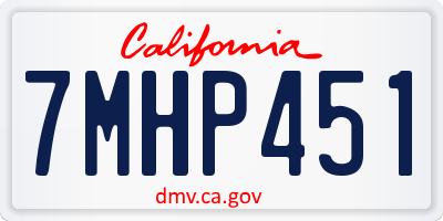 CA license plate 7MHP451