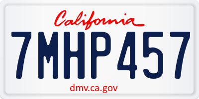 CA license plate 7MHP457