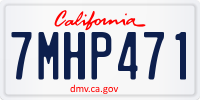 CA license plate 7MHP471