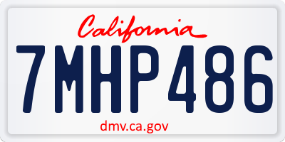 CA license plate 7MHP486