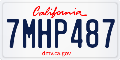 CA license plate 7MHP487