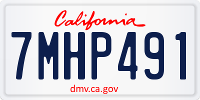 CA license plate 7MHP491