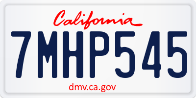 CA license plate 7MHP545