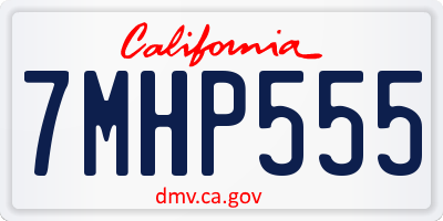 CA license plate 7MHP555