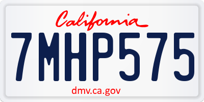 CA license plate 7MHP575