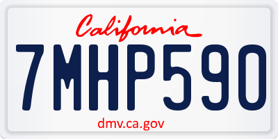 CA license plate 7MHP590