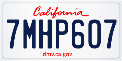 CA license plate 7MHP607