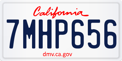 CA license plate 7MHP656