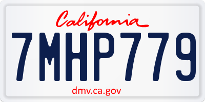 CA license plate 7MHP779