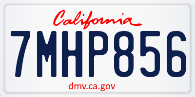 CA license plate 7MHP856