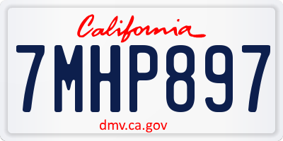CA license plate 7MHP897