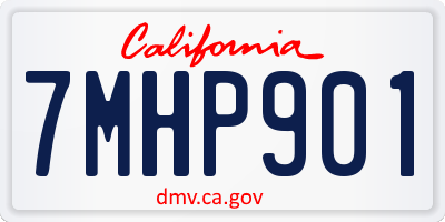CA license plate 7MHP901