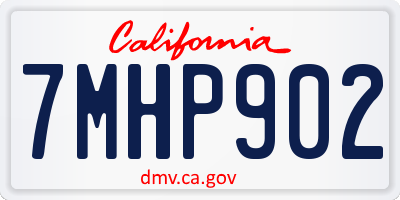 CA license plate 7MHP902