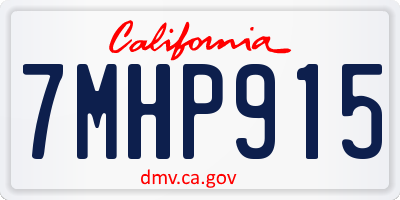 CA license plate 7MHP915