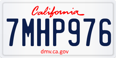 CA license plate 7MHP976