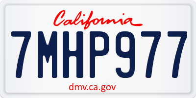 CA license plate 7MHP977