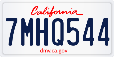 CA license plate 7MHQ544