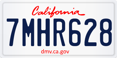 CA license plate 7MHR628