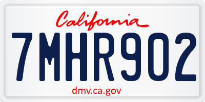 CA license plate 7MHR902