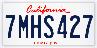 CA license plate 7MHS427