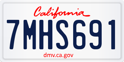 CA license plate 7MHS691