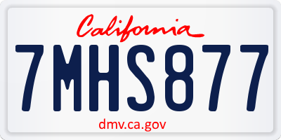 CA license plate 7MHS877