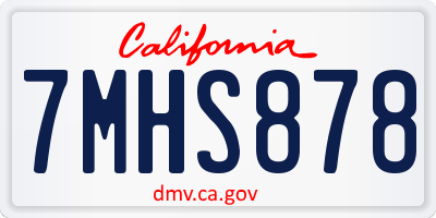 CA license plate 7MHS878