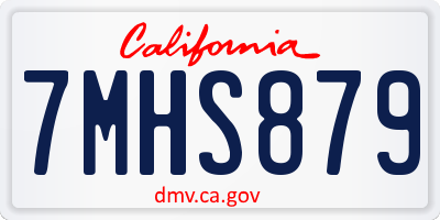 CA license plate 7MHS879