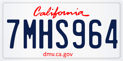 CA license plate 7MHS964
