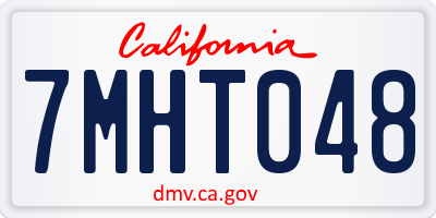 CA license plate 7MHT048