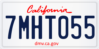 CA license plate 7MHT055